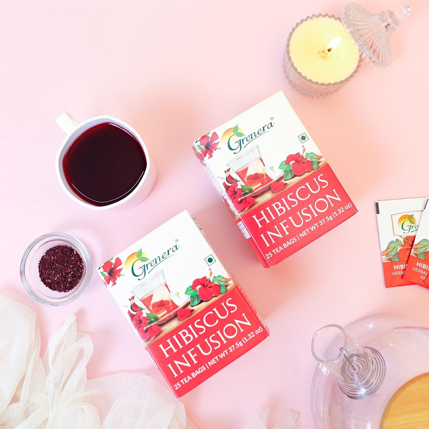 Grenera Hibiscus Tea - 25 Dips (Pack of 2)